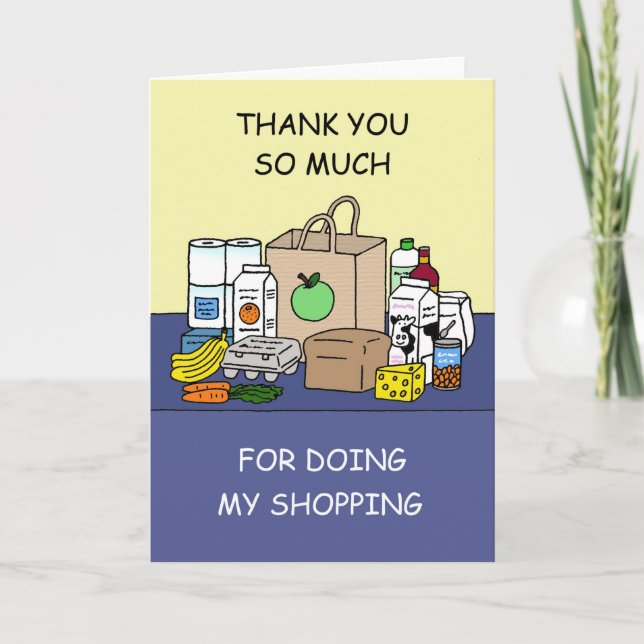 Coronavirus Thank you  for Doing My Shopping Card (Front)