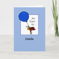 Coronavirus Thinking of You Ladybug Balloon Card