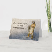 Coronavirus Thinking of You Squirrel Card