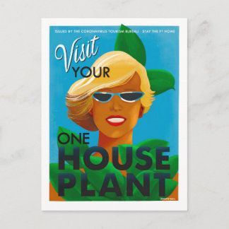 Coronavirus Tourism Bureau One House Plant Postcard