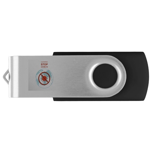 coronavirus USB Swivel Flash Drive (Back)