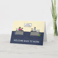 welcome back to work card