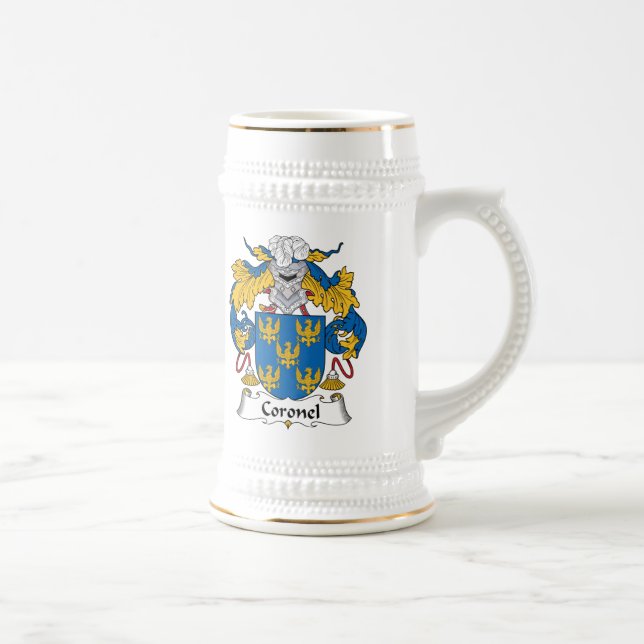 Coronel Family Crest Beer Stein (Right)