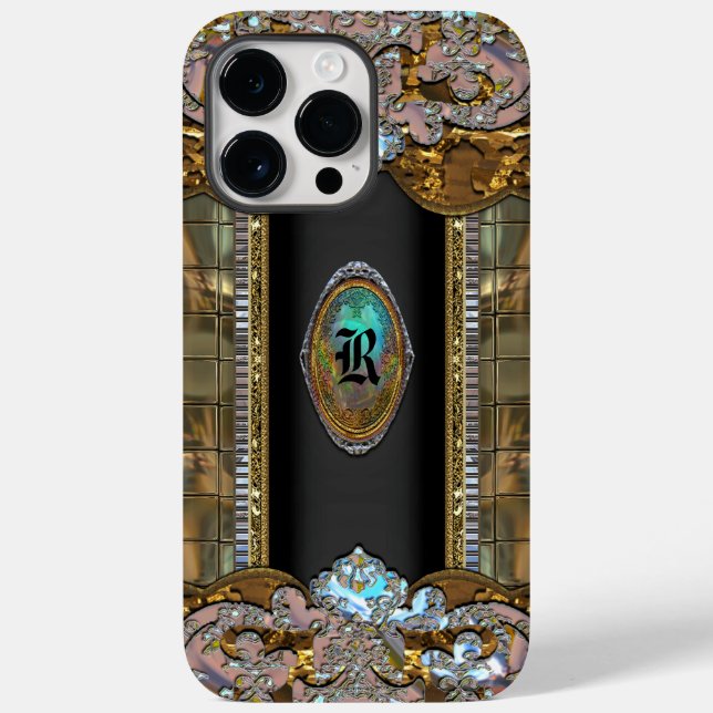 Coronellie Chic Elegant Monogram Case-Mate iPhone Case (Back)