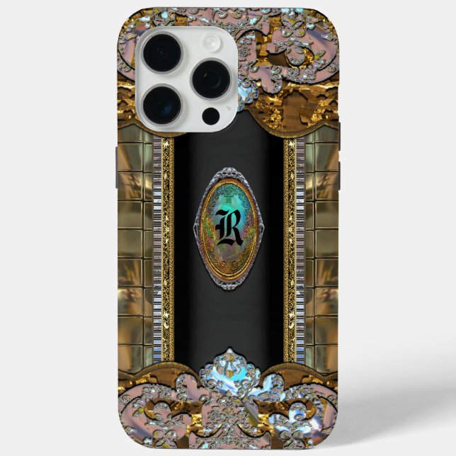 Coronellie Chic Elegant Monogram Case-Mate iPhone Case (Back)