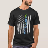 Coroner USA Flag Medical Examiner Thin Blue Line C
