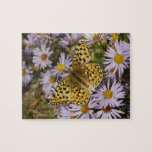 Coronis Fritillary on Aster Flowers at Grand Teton Jigsaw Puzzle