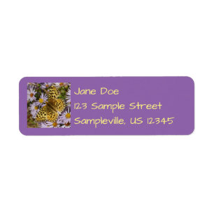 Coronis Fritillary on Aster Flowers at Grand Teton Label