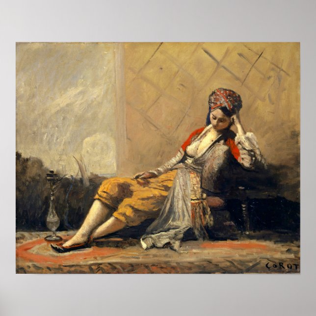 Corot - Chambermaid (Odalisque) 1871 Poster (Front)