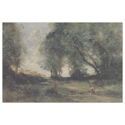 Corot Landscape Decoupage Tissue Paper
