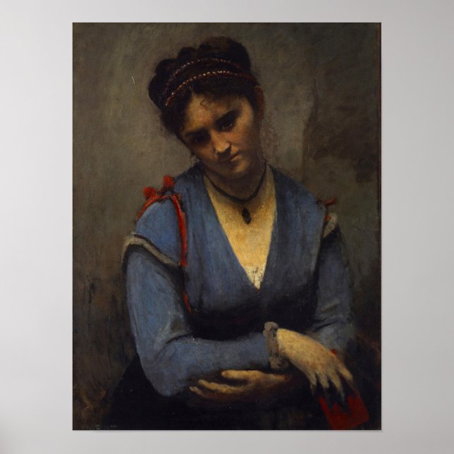Corot - Portrait Of Mariette Gambay Poster (Front)