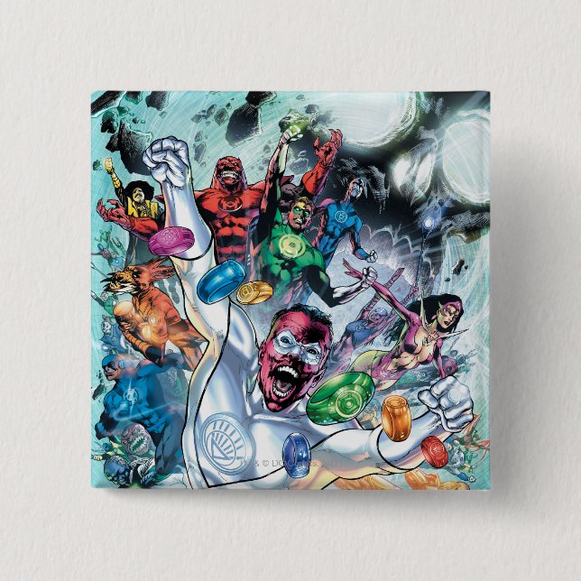 Corp Group with Rings Pinback Button (Front)