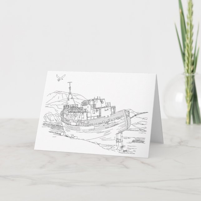 Corpach Shipwreck Scotland Card (Front)