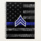 Corporal Stripes Thin Blue Line Distressed Flag