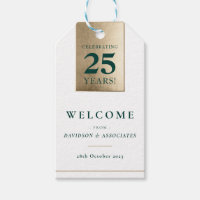 CORPORATE ANNIVERSARY business white green gold