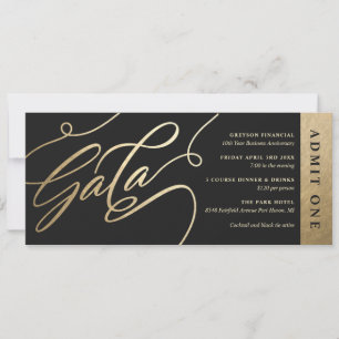 Corporate Anniversary Gala Ticket Invitation