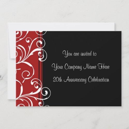 Corporate Anniversary Party Invitations