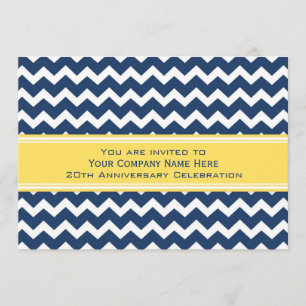 Corporate Anniversary Party Invitations Blue