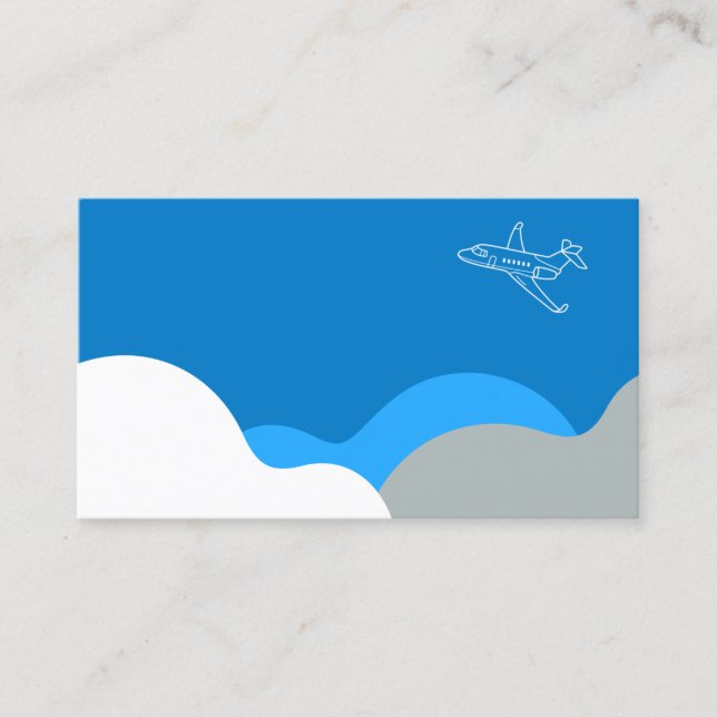 Corporate Aviation Customizable Business Card (Front)
