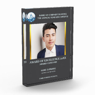 Corporate award gray gold excellence recognition