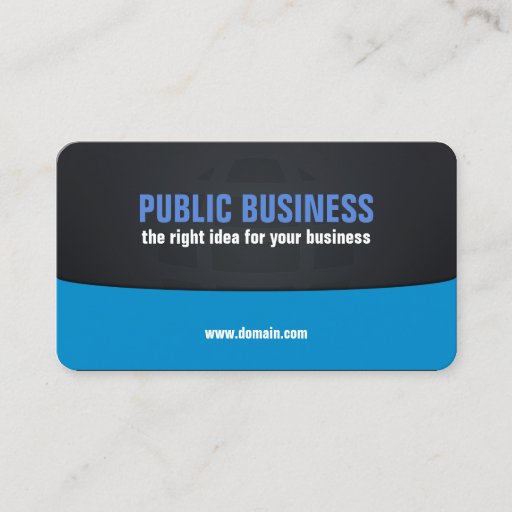 Customizable Corporate Black and Blue Business Card
