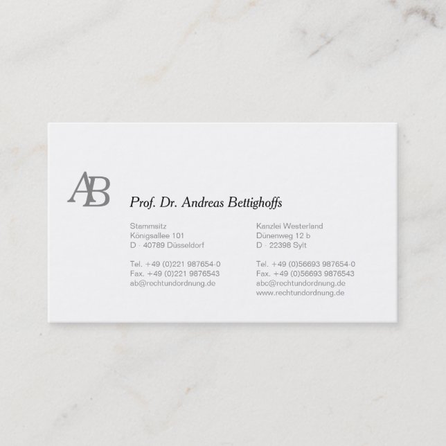 Corporate Black and White Business Card (Front)