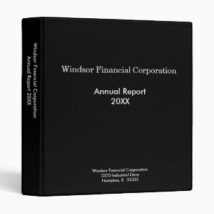 Corporate Black Elegant Business Binder