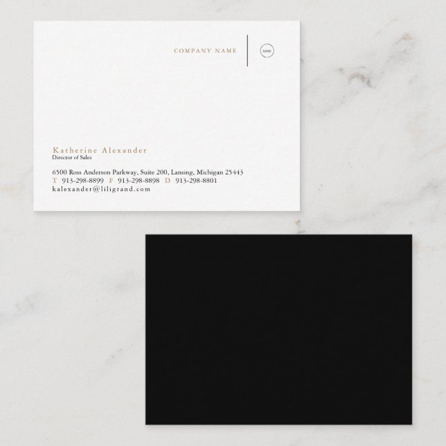 Corporate Black & Gold Business Card (Front/Back)