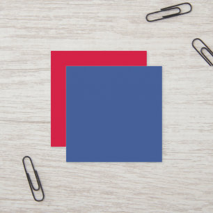 Corporate Blue + Crimson Square Cards – Customize
