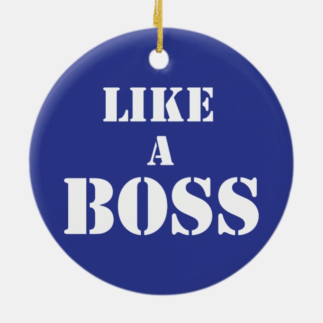 Corporate Boss Ceramic Ornament (Back)
