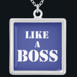 Corporate Boss Silver Plated Necklace<br><div class="desc">© Lonely Island Technologies.</div>