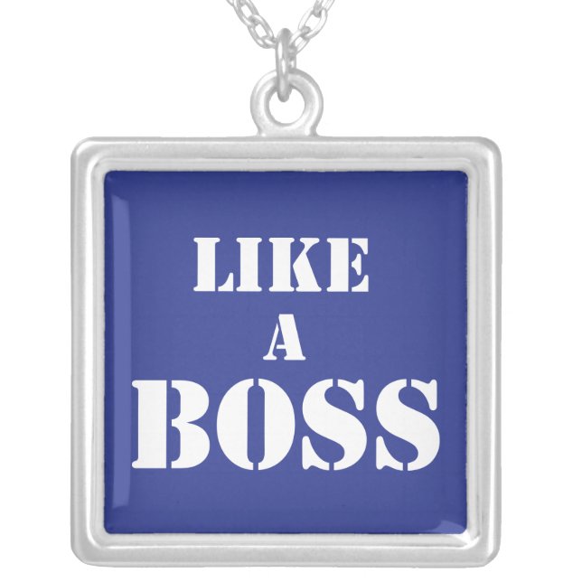 Corporate Boss Silver Plated Necklace (Front)