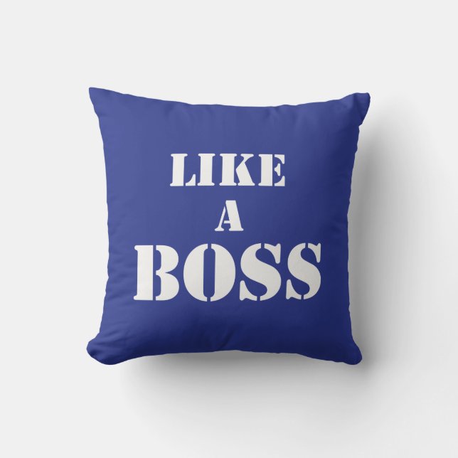 Corporate Boss Throw Pillow (Front)