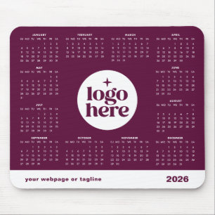 Corporate Branded Business Logo 2026 Calendar Mouse Pad