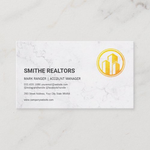 Corporate Building  Finance  Real Estate Appointment Card