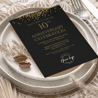 Corporate Business 10th Anniversary Black Gold 
