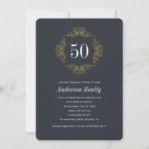 Corporate Business 50th Anniversary Invitation