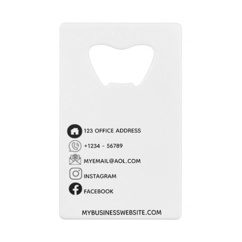 Corporate Business Card Design Logo Templates Credit Card Bottle Opener