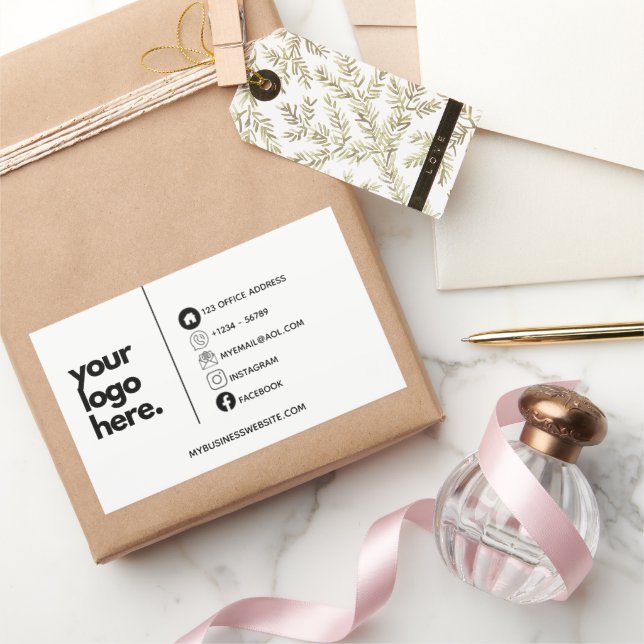 Corporate Business Card Design Logo Templates Rectangular Sticker (Gifting)