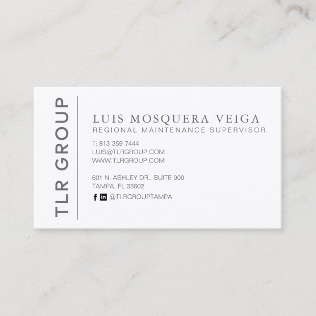 Corporate Business Card Grey (Front)