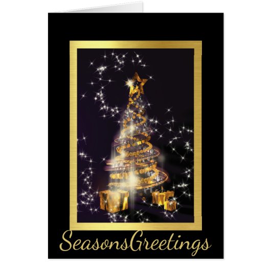 Corporate Business Christmas Card with Christmas T (Front)