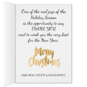 Corporate Business Christmas Card with Christmas T (Inside (Right))