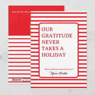 Corporate Business Christmas Personalized QR Code Holiday Card