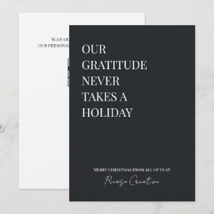 Corporate Business Christmas Personalized QR Code Holiday Card