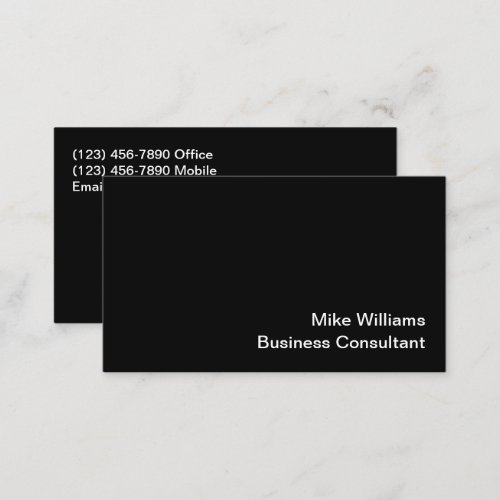 Corporate Business Consultant Business Card