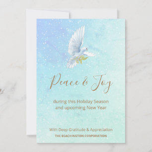 *~* Corporate Business Dove Peace Joy Holiday Card