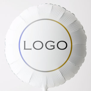 Corporate Business Logo & Blue Grey Silver Gold Balloon