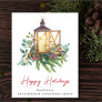 Corporate Business Logo Christmas Watercolor Holiday Card