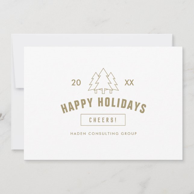 Corporate Business Logo Client Appreciation Holiday Card (Front)