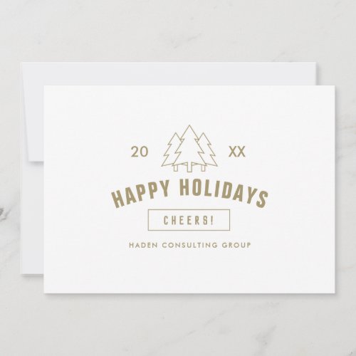 Corporate Business Logo Client Appreciation Holiday Card